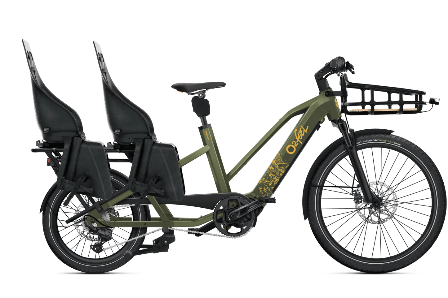 O2Feel Equo 5.2 Adventure Longtail Electric Bike - Dutch Cargo (AU) - O2feel - Electric Cargo Bike - O2Feel Equo 5.2 Adventure Longtail Electric Bike