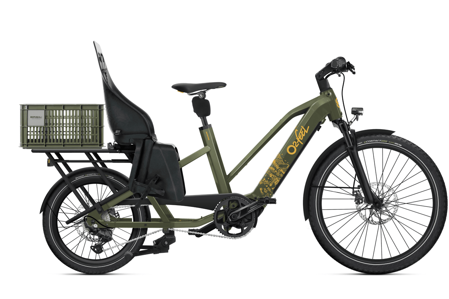 O2Feel Equo 5.2 Adventure Longtail Electric Bike - Dutch Cargo (AU) - O2feel - Electric Cargo Bike - O2Feel Equo 5.2 Adventure Longtail Electric Bike