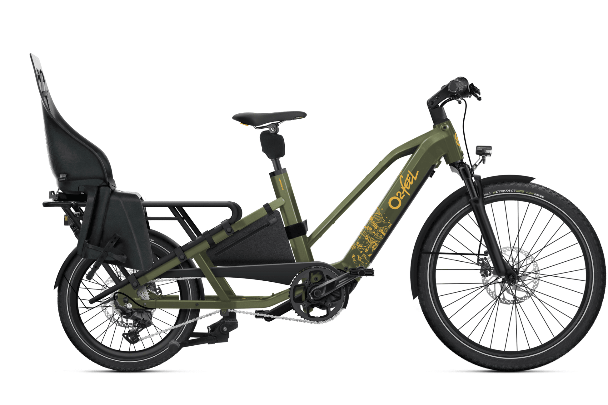 O2Feel Equo 5.2 Adventure Longtail Electric Bike - Dutch Cargo (AU) - O2feel - Electric Cargo Bike - O2Feel Equo 5.2 Adventure Longtail Electric Bike