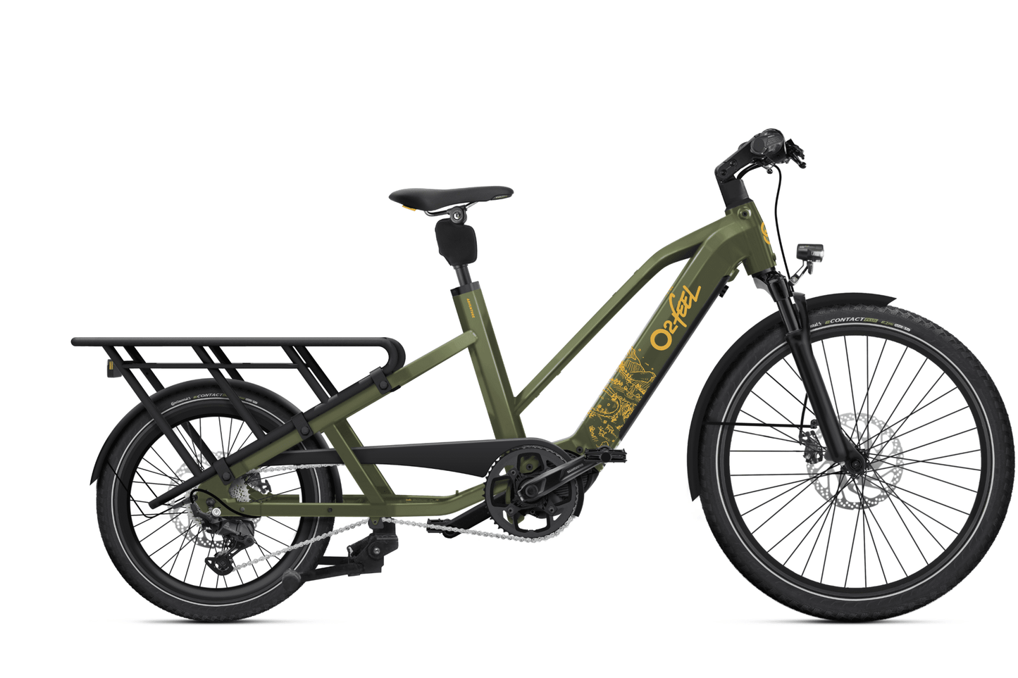 O2Feel Equo 5.2 Adventure Longtail Electric Bike - Dutch Cargo (AU) - O2feel - Electric Cargo Bike - O2Feel Equo 5.2 Adventure Longtail Electric Bike