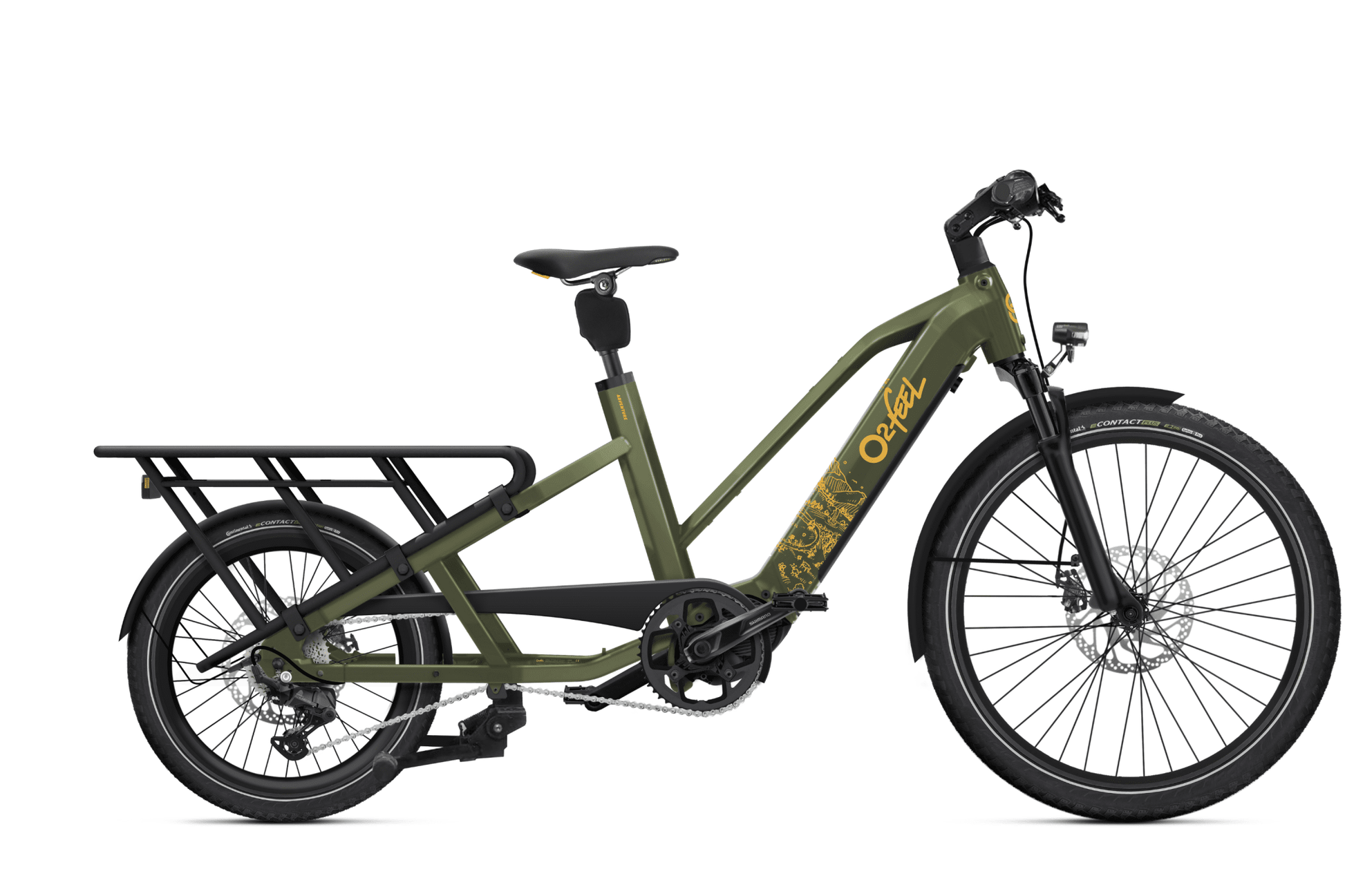 O2Feel Equo 5.2 Adventure Longtail Electric Bike - Dutch Cargo (AU) - O2feel - Electric Cargo Bike - O2Feel Equo 5.2 Adventure Longtail Electric Bike